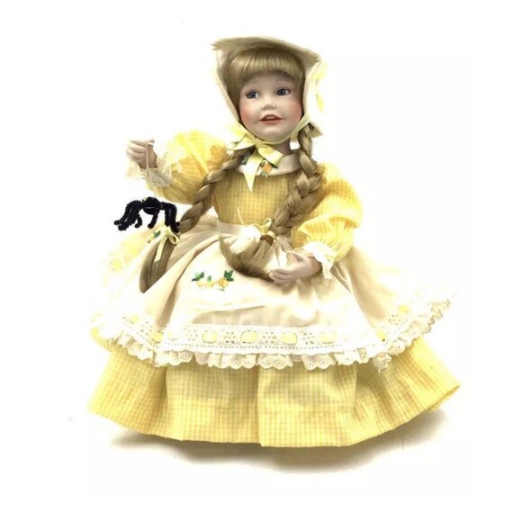 Edwin M. Knowles Little Miss Muffet Porcelain Doll With COA - Picture 2 of 2